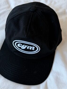 Black Baseball Cap with White Cgm Logo